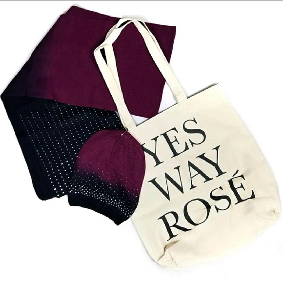 ❄2/$15 Rampage Winter Set Hat Scarf Tote Bag - Picture 7 of 7